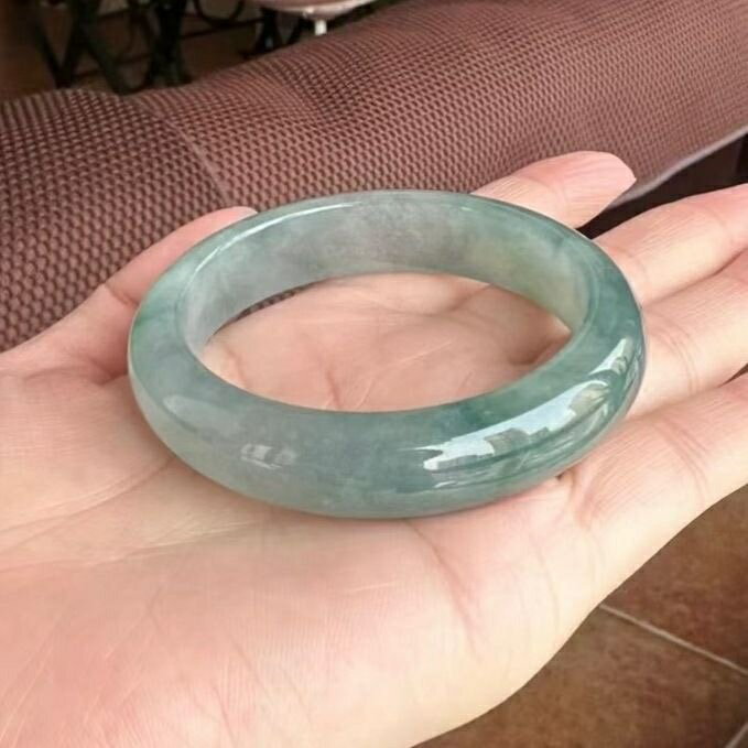 【現貨】緬甸冰種翡翠手鐲真玉鐲子少女款糯冰種淺綠滿綠春彩貴妃油青手鐲【北歐家居生活】