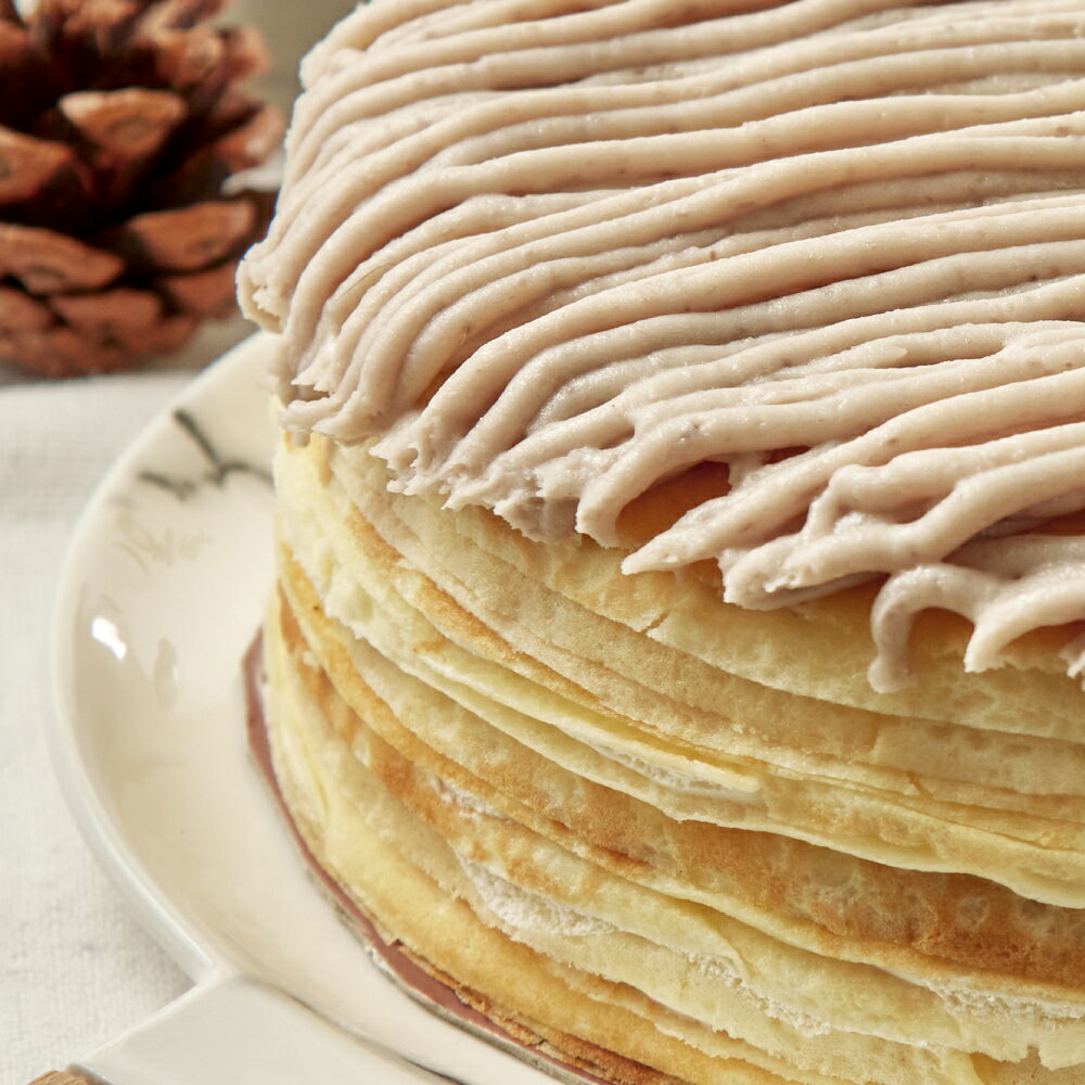6寸日式手工現作芋泥千層派 / Taro Mille-Crêpe Cake	【奶蛋素】 2