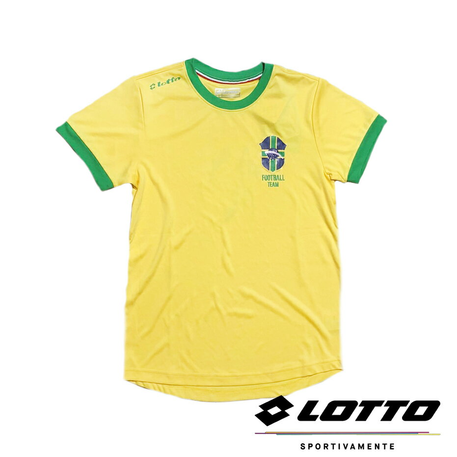 義大利第一品牌-LOTTO樂得 男款世足風潮紀念巴西代表隊T-SHIRT [LT4BUT0554] 黃色【巷子屋】
