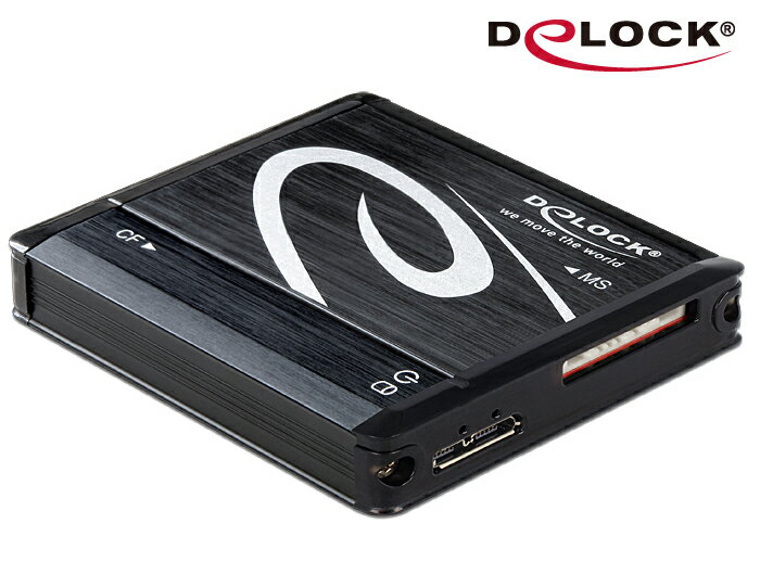 [富廉網] Delock USB 3.0 Type CTM all-in-1讀卡機 (時尚黑) - 91720