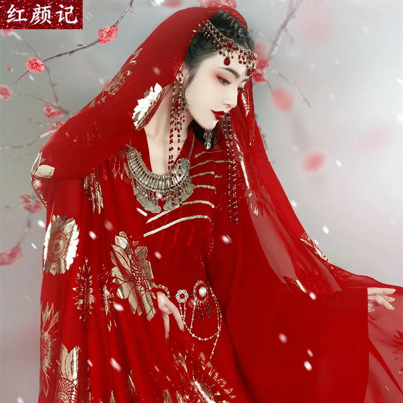 盤子金縷綃香女人坊影樓攝影主題服裝異域公主超仙沙漠風情女古裝 0