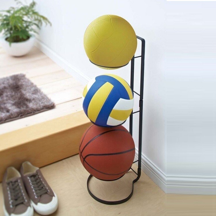 簡約家用室內創意兒童裝籃球足球收納架球類放置置物托球架筐框子