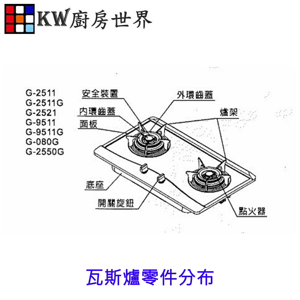 高雄 瓦斯爐零件『爐架』  櫻花爐架 SG2511 SG9511 G2830 G2630 檯面爐 專用【KW廚房世界】 2
