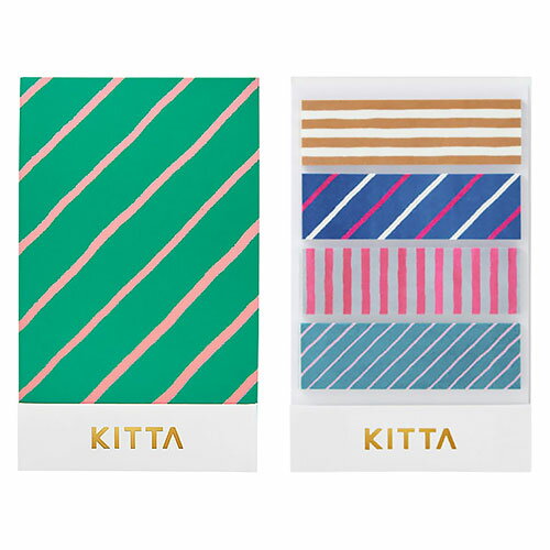 【日本KITTA】 隨身攜帶和紙膠帶 KIT002 線條款1 / 本