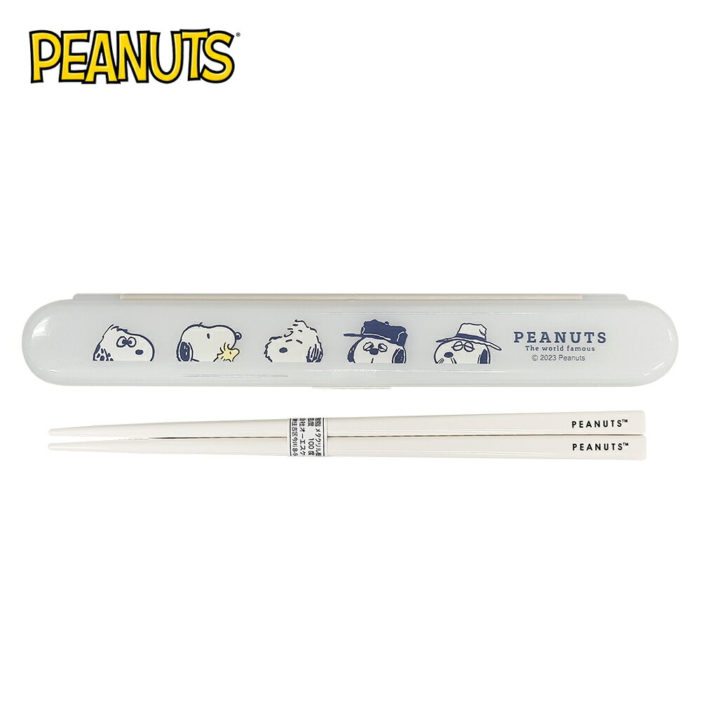 【日本正版】史努比 環保筷 日本製 附收納盒 18cm 筷子 環保餐具 Snoopy PEANUTS - 161863