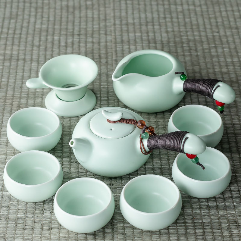 日式整套家用功夫茶具套裝茶盤簡約定窯陶瓷泡茶壺蓋碗茶杯辦公室