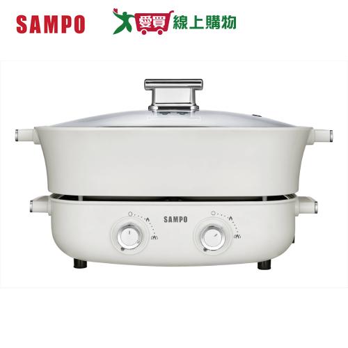 SAMPO 聲寶 6.2L大容量雙調溫饗食鴛鴦鍋 TQ-LA65W【愛買】