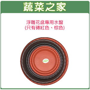 【蔬菜之家015-E30】忠興8吋浮雕花盆專用水盤(磚紅色、棕色)