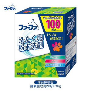 日本 Nissan FaFa 小熊 酵素強效洗衣粉 薄荷檸檬香 洗衣粉3.3公斤