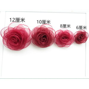 韓國新款布藝絹紗胸針別針時尚外套表演玫瑰花胸花頭花職業配品女