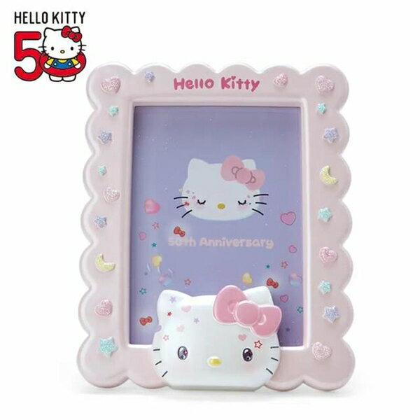 【震撼精品百貨】Hello Kitty 凱蒂貓~日本SANRIO三麗鷗 KITTY樹脂造型相框 (50週年)*47351