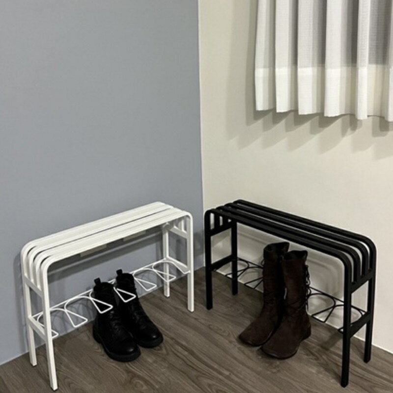 （DIY創意生活大師）黑、白雙色高統穿鞋椅靴鞋架 台灣製 (64x19x45)cm
