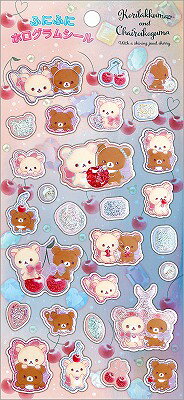 【震撼精品百貨】Rilakkuma San-X 拉拉熊懶懶熊~拉拉熊 鬆弛熊箔押貼紙(寶石櫻桃粉)*81441