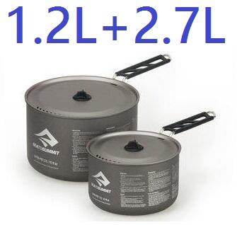 【【蘋果戶外】】Sea to summit 特惠價 STSAKI5004『Alpha 鋁合金折疊鍋具組2.0』1.2L+2.7L 摺疊鍋 APOTASET 2.0