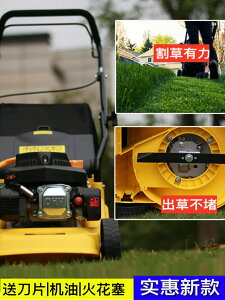 四沖程汽油草坪機手推式割草機器除草小型家用式園林神器打草機械