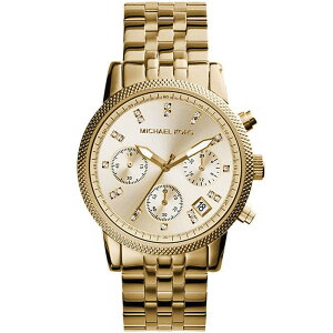 『Marc Jacobs旗艦店』美國代購 Michael Kors 時尚個性經典時尚金色精鋼三眼日期腕錶