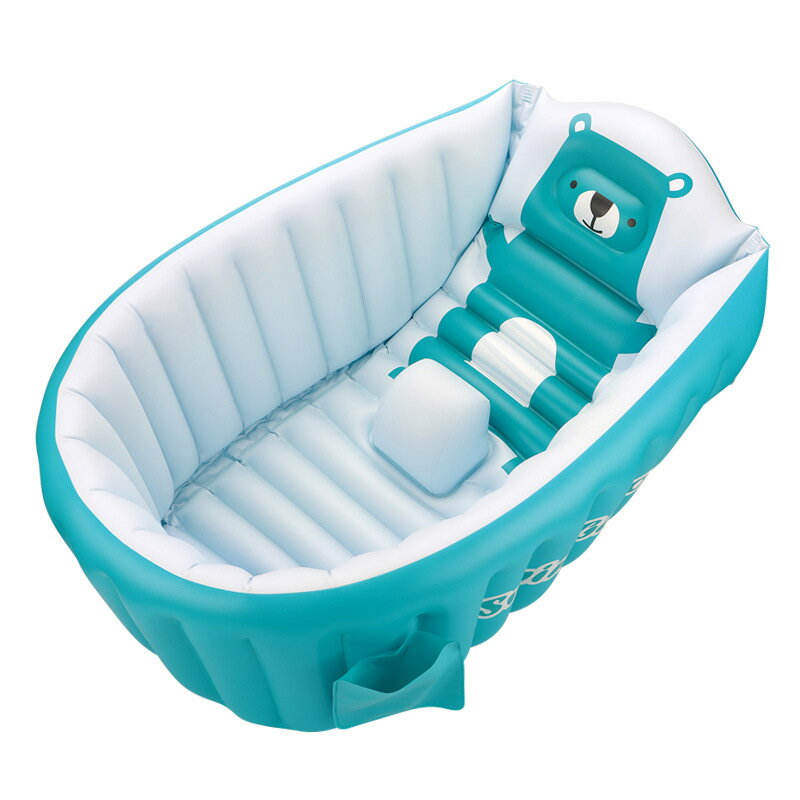 【免運】開發票 美雅閣| swimbobo充氣嬰兒浴盆 兒童加厚家用洗澡盆 可折疊可收納游泳池