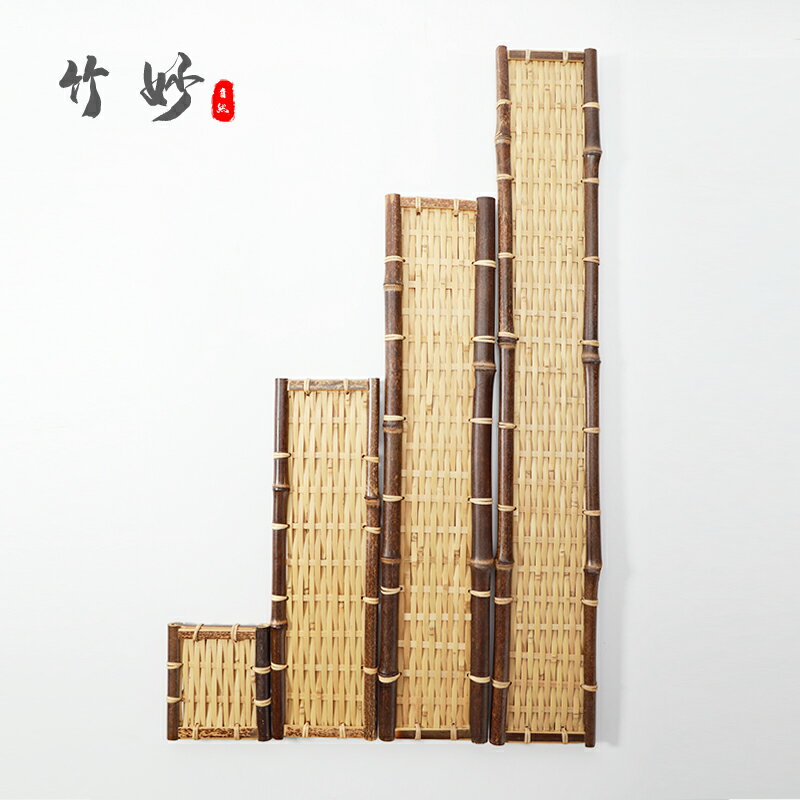 小竹排茶墊竹制茶盤杯墊竹編茶具禪意茶托盤配件家用干泡臺隔熱墊