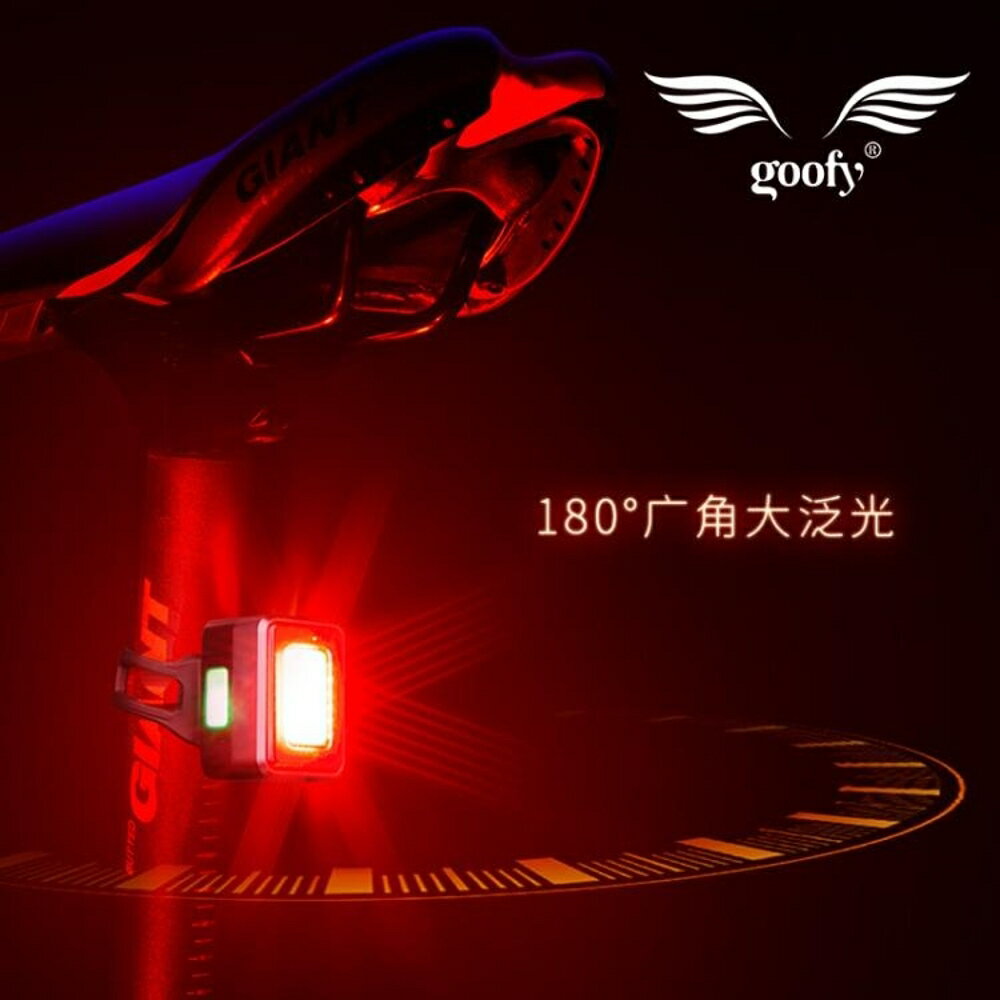 智慧感應剎車尾燈自行車燈充電燈夜騎腳踏車配件