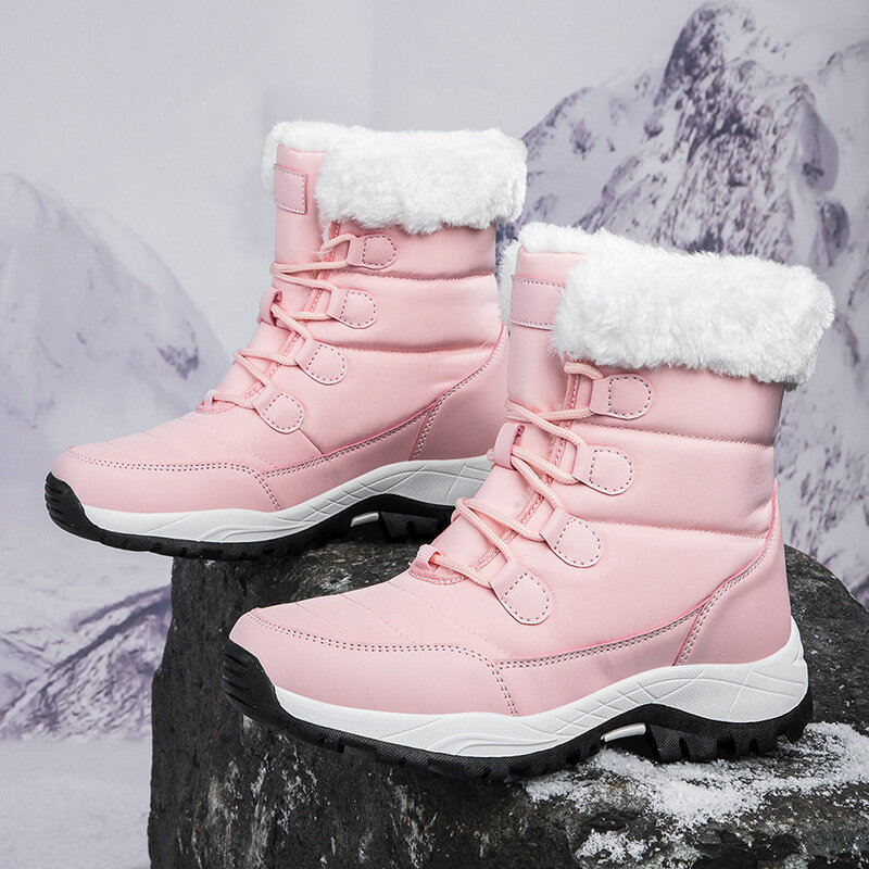 【免運】可開發票 雪靴 冬季新款高筒女棉靴大碼女士加絨加厚戶外保暖雪地靴時尚女靴