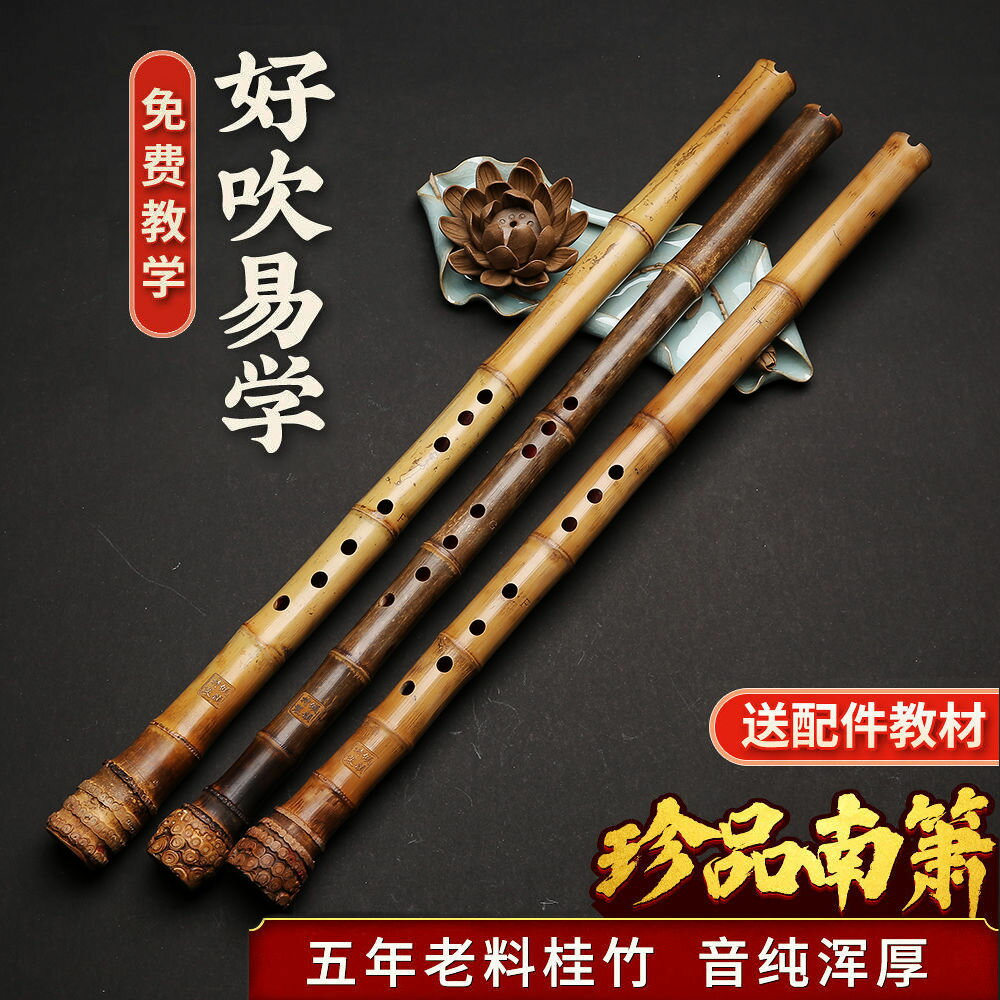 桂竹南簫專業級8孔初學大頭尺八孔洞簫6孔GF調紫竹簫標準樂器大全