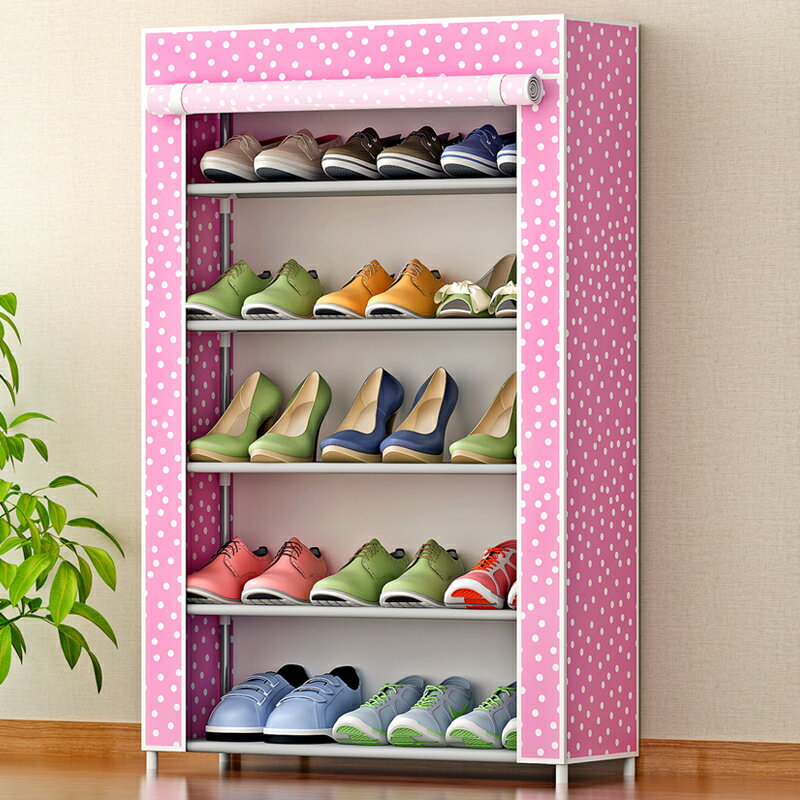 索爾諾雙邊側袋淋膜防塵5層鞋柜 加固簡易鞋柜 居家方便實用