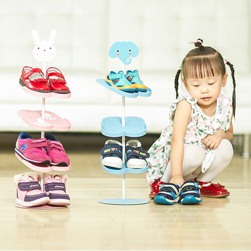 寶寶鞋架卡通動物立體兒童鞋架 落地式鞋子收納 可愛小孩生日禮物