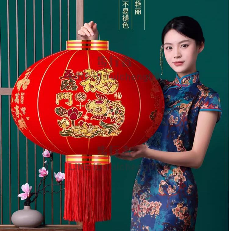 2024新款大紅燈籠大門口一對中國風吊燈陽臺戶外裝飾過年新年掛飾【步行者戶外生活館】