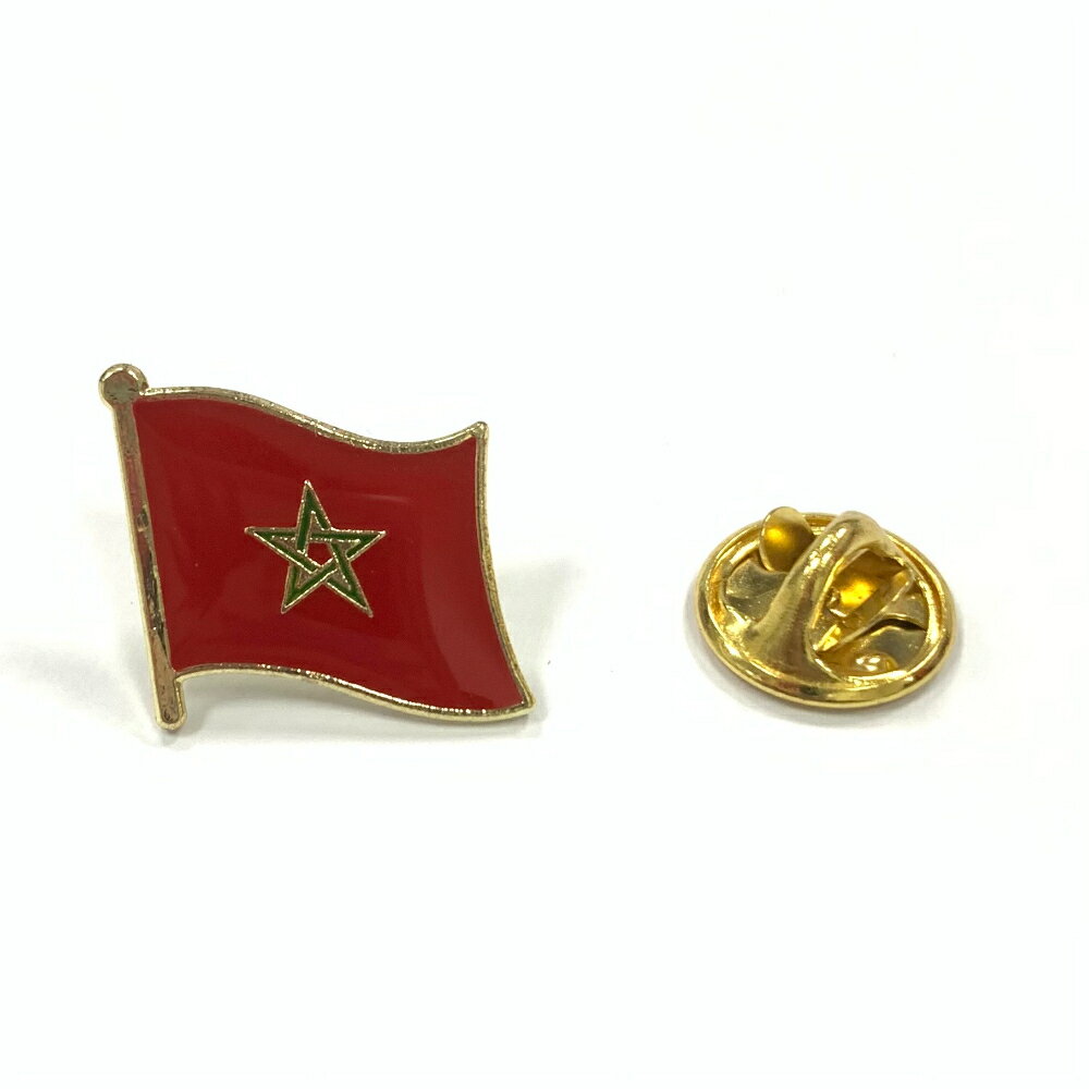 Morocco摩洛哥 國徽別針 紀念飾品 國徽胸章 國家飾品 紀念胸章 收藏 遊學