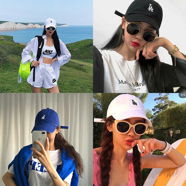 ANNAS LA老帽 帽子 鴨舌帽 棒球帽 刺繡 英文 字母 百搭 小臉 韓國 歐美 男女 情侶 2