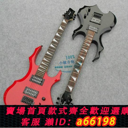 【臺灣公司 可開發票】初學異形電吉他套裝初學入門火焰電吉他 限區包郵生日禮物