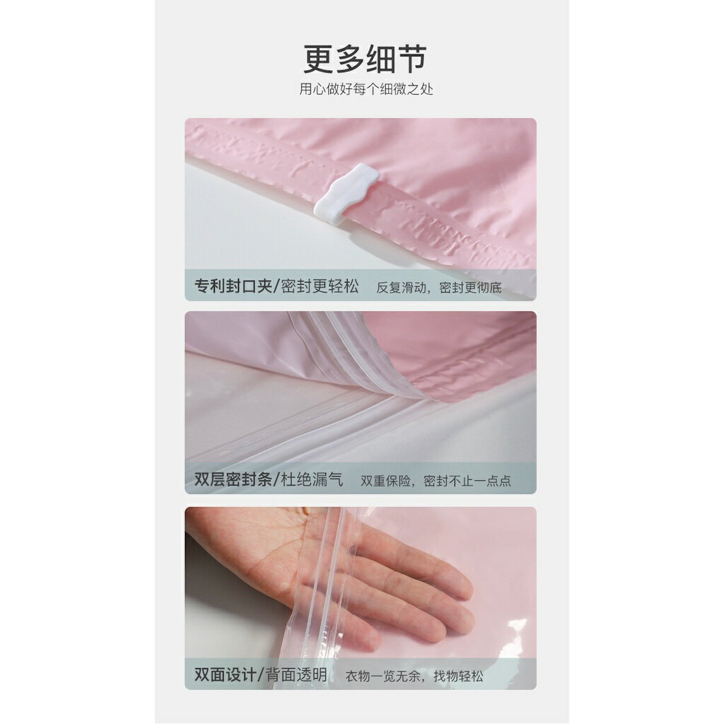 ISONA 小熊圖案 8絲抽氣式衣物棉被真空壓縮袋 真空收納袋 壓縮收納袋 棉被壓縮袋 PA+PE材質 2