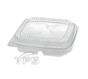 CHC-8二格透明食品盒(自扣式蓋) (三明治/泡芙/小蛋糕/麻糬/蛋塔/大福/一口酥/水果塔)【裕發興包裝】JF0117