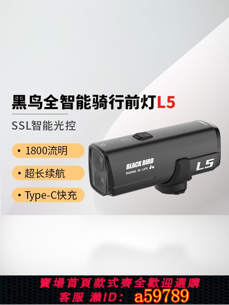 【臺灣公司 可打統編】黑鳥智慧自行車前燈夜騎快拆防水截止線公路山地車防炫目騎行裝備