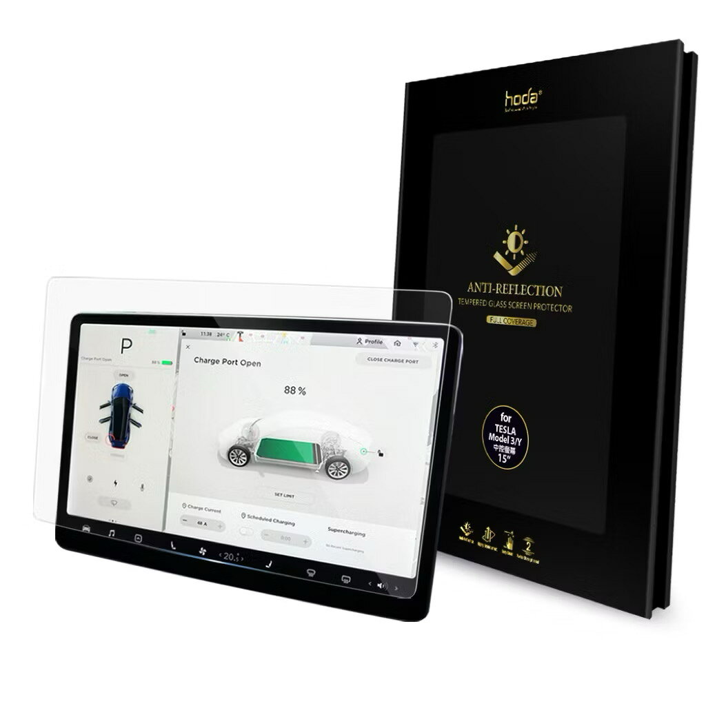 hoda 特斯拉 Tesla Model 3 / Model Y 15吋 AR抗反射玻璃保護貼