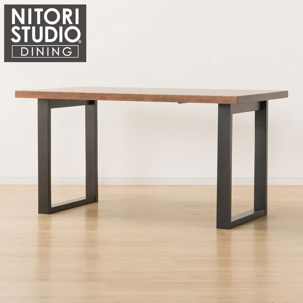 ◎實木餐桌 N COLLECTION T-06U 135 MBR/BK 櫸木 NITORI宜得利家居