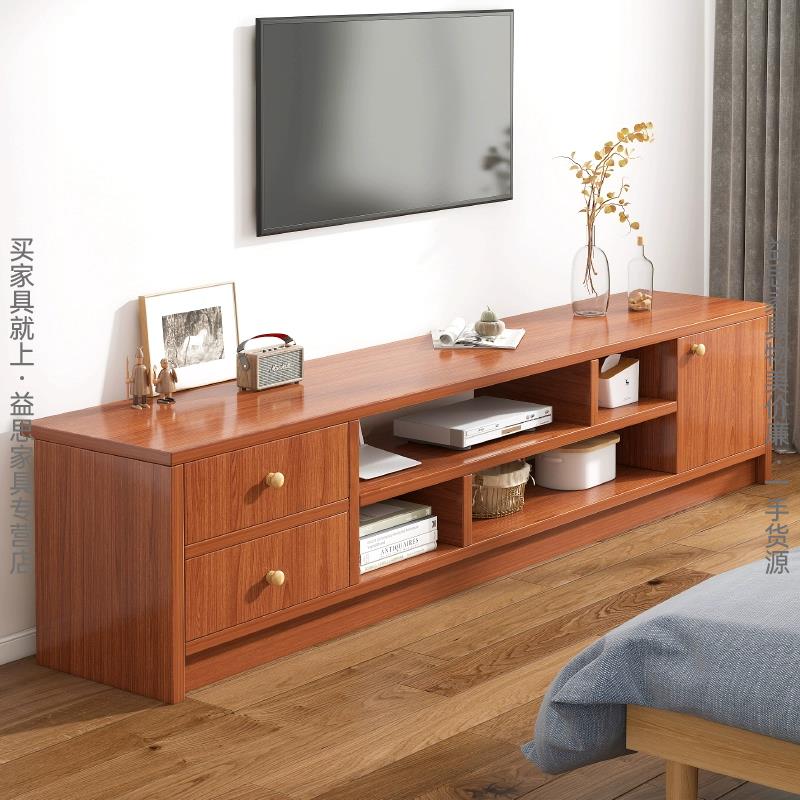 電視柜簡約現代小戶型客廳家用新款原木風落地桌簡易臥室電視機柜