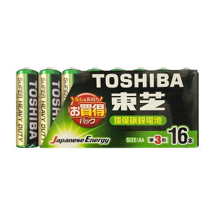 【東芝Toshiba】碳鋅電池 3號 AA電池 4入裝/8入裝/16入裝(環保電池/乾電池/公司貨)