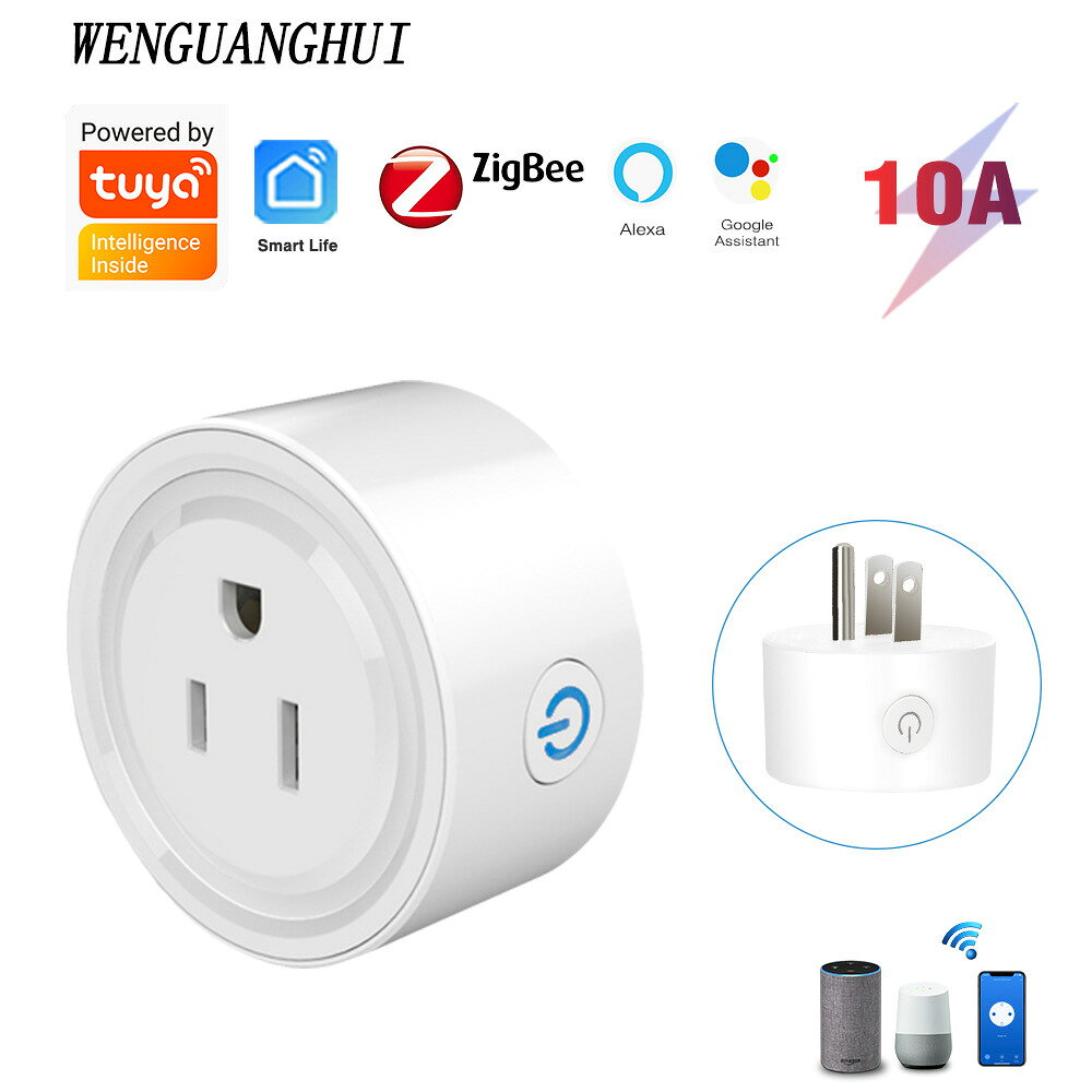 塗鴉智能插座美規塗鴉ZigBee 手機APP控制 Alexa語音控制無USB