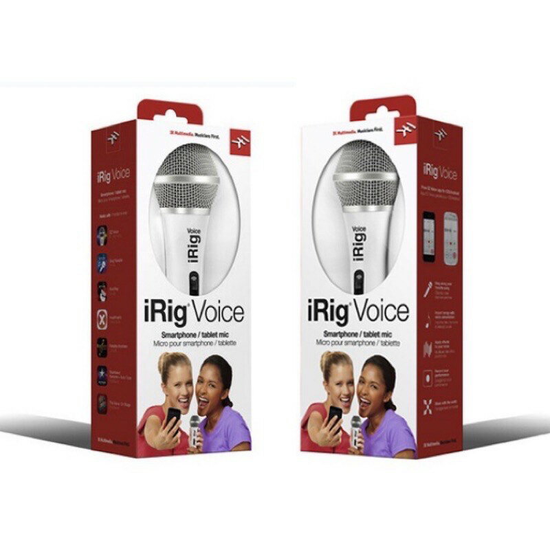 IIK Multimedia iRig Voice 有線音源輸入電容式麥克風-粉橘色for iOS, Android 手機 平板錄音