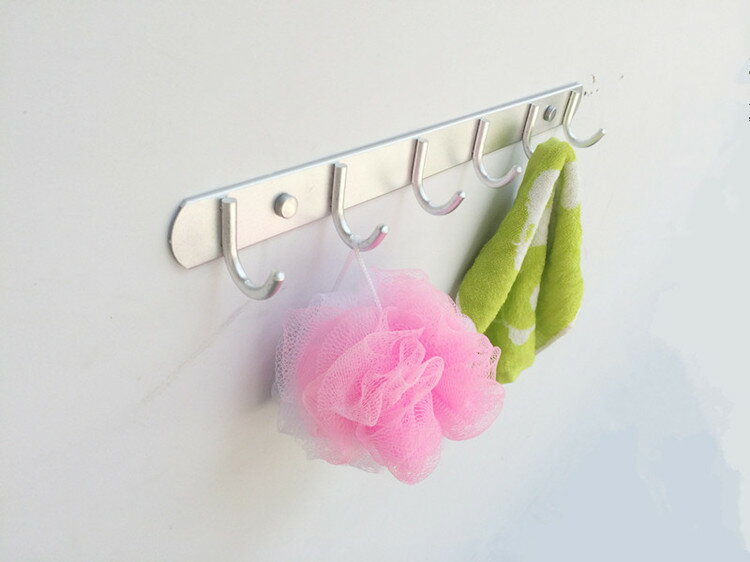 太空鋁衣鉤掛鉤 廚房衣服雙用掛鉤毛巾鋁排勾 實心加厚掛衣勾包郵 5