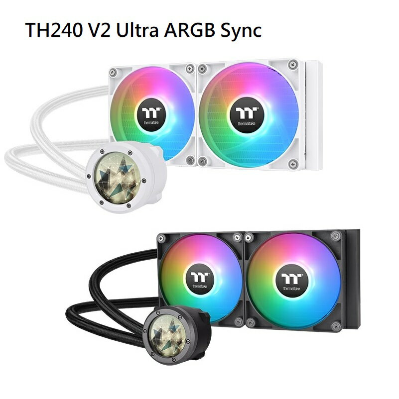 【獨家！另享10%回饋】Thermaltake 曜越 TH240 V2 Ultra ARGB Sync 一體式水冷 黑色/白色