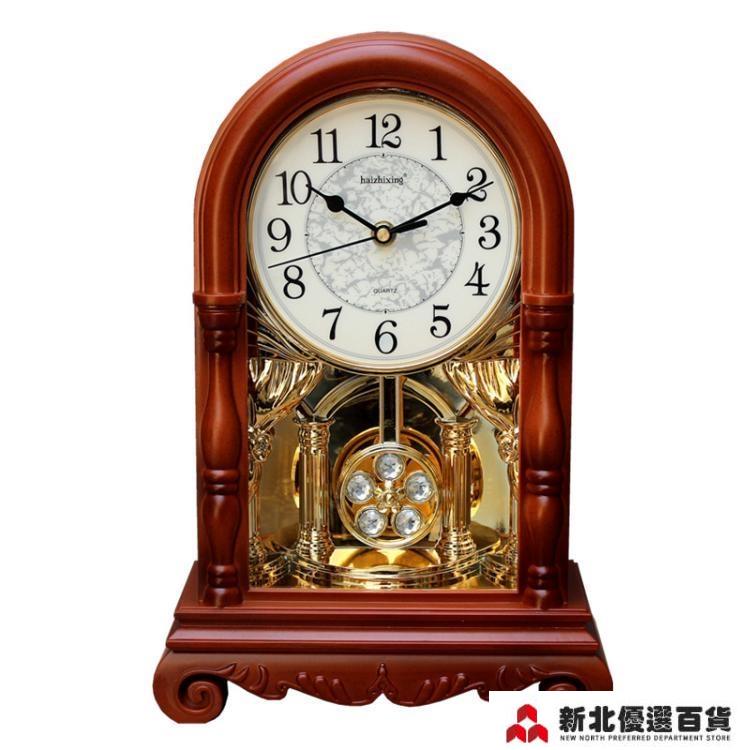時鐘 歐式復古鐘錶創意家用座鐘客廳大號老式擺鐘美式桌面擺件臺式坐鐘