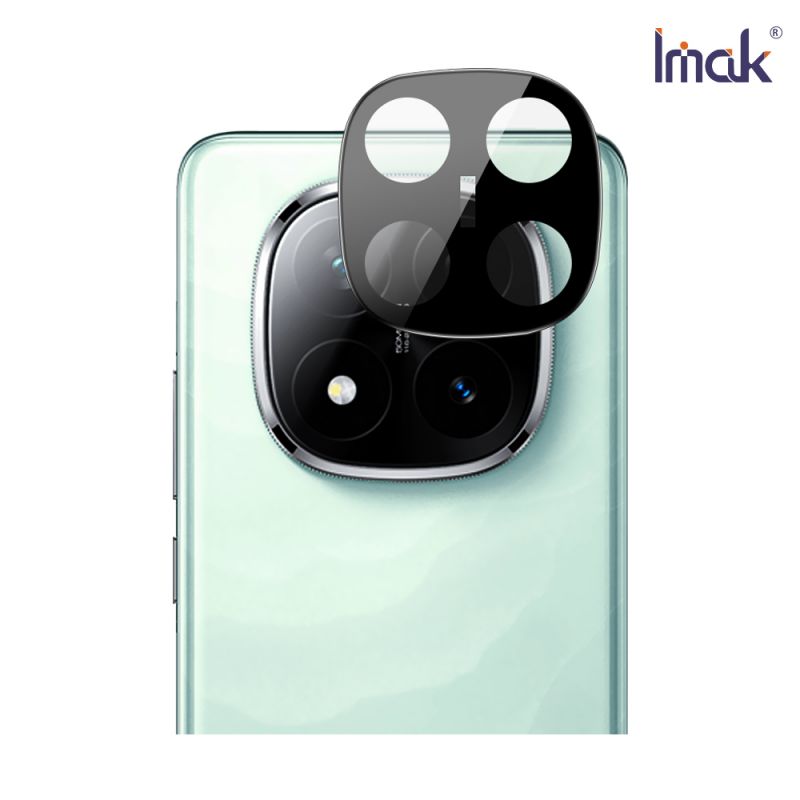 Imak 艾美克 Redmi 紅米 Note 14 Pro+ 5G / Note 14 Pro Plus 5G 鏡頭玻璃貼(一體式)(曜黑版) 奈米吸附 鏡頭貼 鏡頭保護貼 鏡頭膜