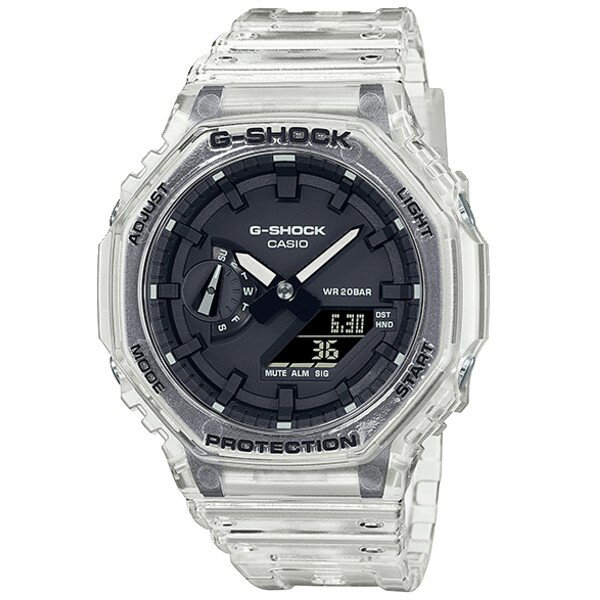 CASIO卡西歐G-SHOCK GA-2100SKE-7A 超人氣透明設計八角形錶殼腕錶 45.4mm｜樂天全館特惠中★指定刷卡回饋10%