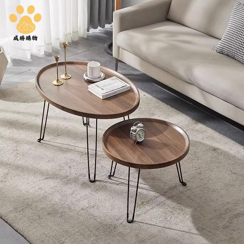 簡約 現代客廳 可折疊 茶幾 圓形小戶型 北歐咖啡桌可收納戶外小圓桌822