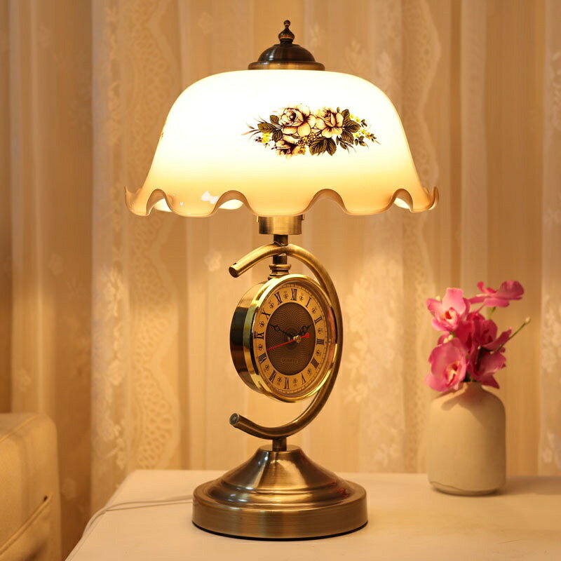 復古懷舊歐式民國風格鐘錶檯燈 書房客廳床頭燈 銀行燈
