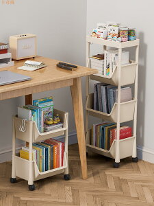 桌下書架置物架落地可移動辦公室工位書桌收納學生教室宿舍小書柜
