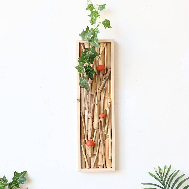 花器 花盆 花瓶 意壁掛花器花插木製玄關客廳餐廳墻面插花器皿裝飾墻上掛墻花瓶86S 快速出貨