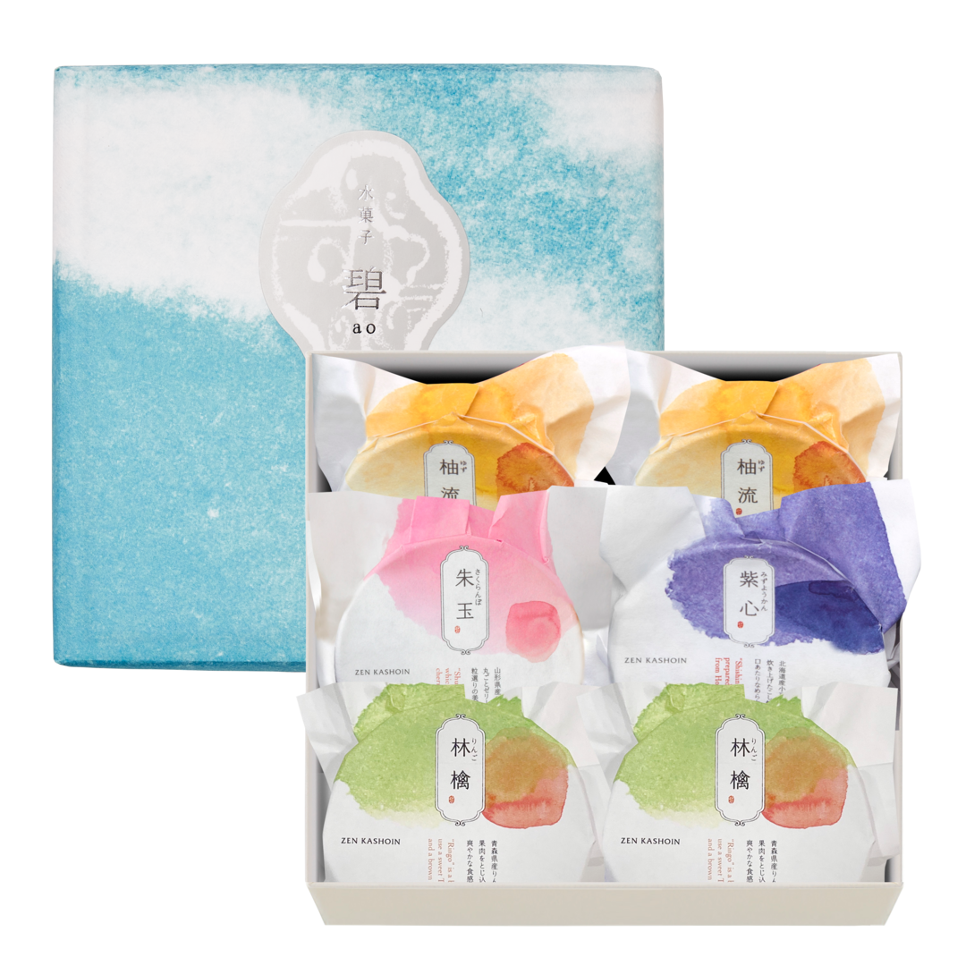 然花抄院 【碧‧果凍禮盒】 日本甜點 日本和菓子 果凍 447公克/盒
